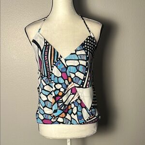 Multicolor Halter Top sz S